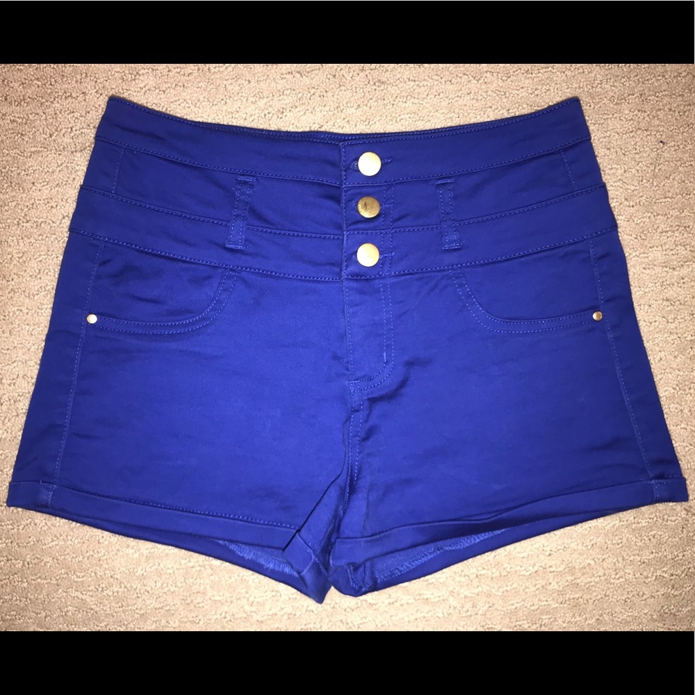 Refuge Blue High Waisted Shorts Size 4